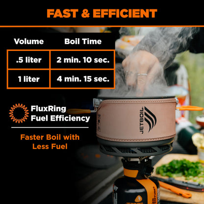 Jetboil TrailCook 2.0L Camping and Backpacking Stove Cooking System with Adjustable Heat Control, New for 2026, Tan