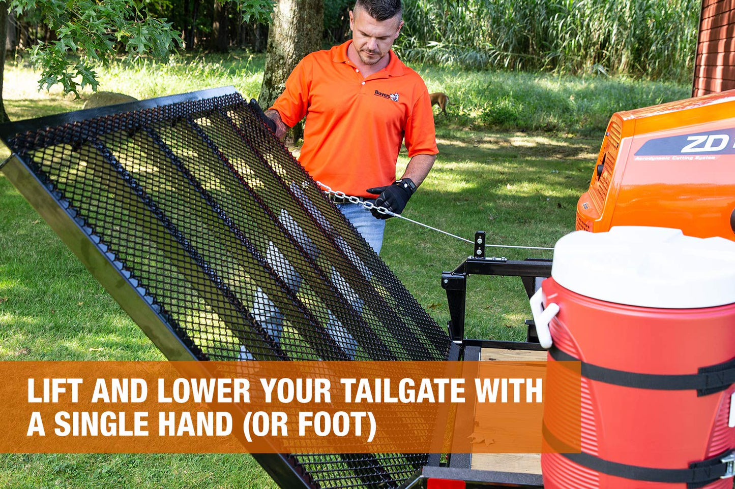Buyers Products 5201000 EZ Gate Tailgate Assist, Reduce Physical Strain With Trailer Tailgates, Mounting Hardware Included, Handles gates up to 180lbs, Works On Most Standard Open Trailers