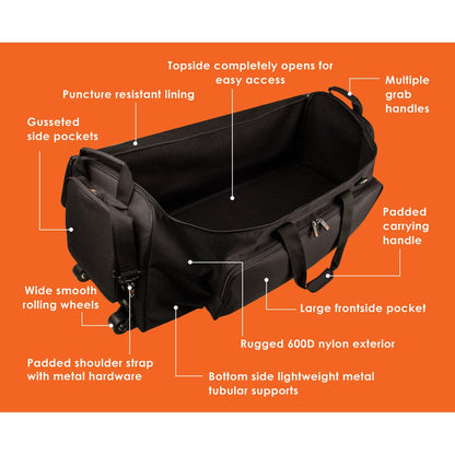 Pro Tec CP205WL Protec CP205WL 36" Hardware Bag with Wheels