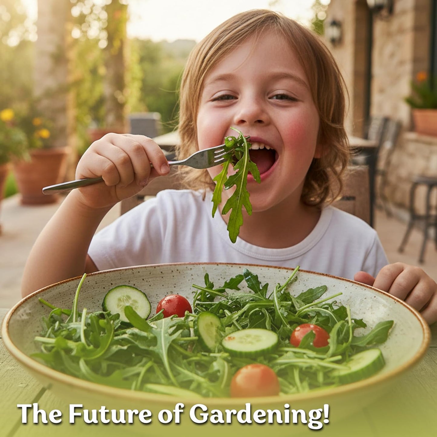 KVITER 2500 Roquette Arugula Seeds - Organic Non-GMO Perennial Herb Seeds for Indoor & Outdoor Gardens
