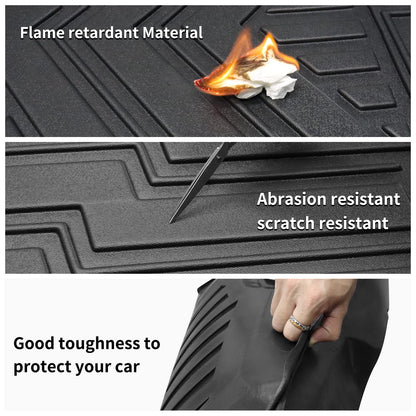 for 2018-2024 Ford Expedition/Lincoln Navigator 7 Seater Floor Mats 3 Row Trunk Cargo Liners Backrest Mat Full Set All Weather TPE Protection Mat Accessories (Only for 7 Seat,Not for MAX Or L)