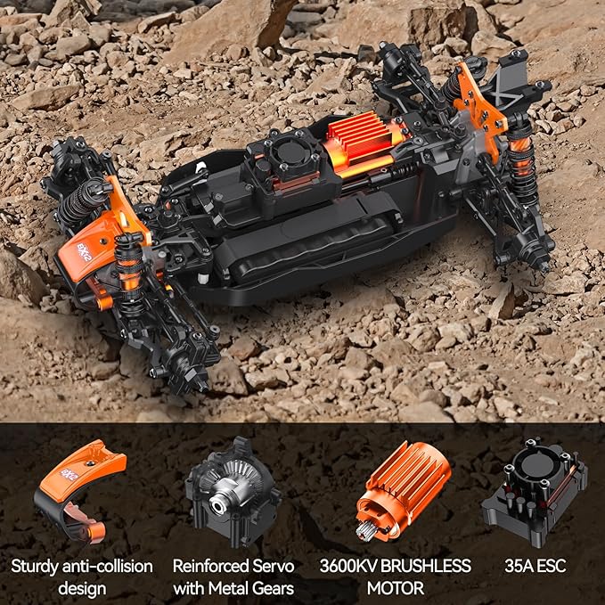 ZD Racing 1:12 Brushless Fast Rc Cars for Adults Fast 42 MPHOff Road Rc Car 4X4Remote Control Trucks for Adults 4WD High Speed Racing RC Buggy with 3S 2200 mAh Truck Suitable for Gifts