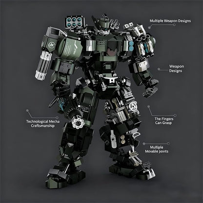 Weapon Mech Building Blocks Set for AdultsCompatible with Lego Mech Robot Model Building Kit for Boys 8-14 Toys for Teens