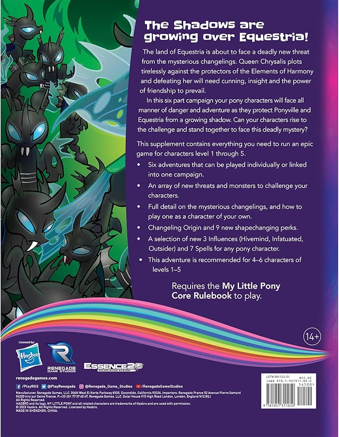 Renegade Game Studios My Little Pony RPG Adventure: Dark Skies Over Equestria Campaign Book