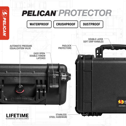 Pelican 1400 Case With Foam (Black)