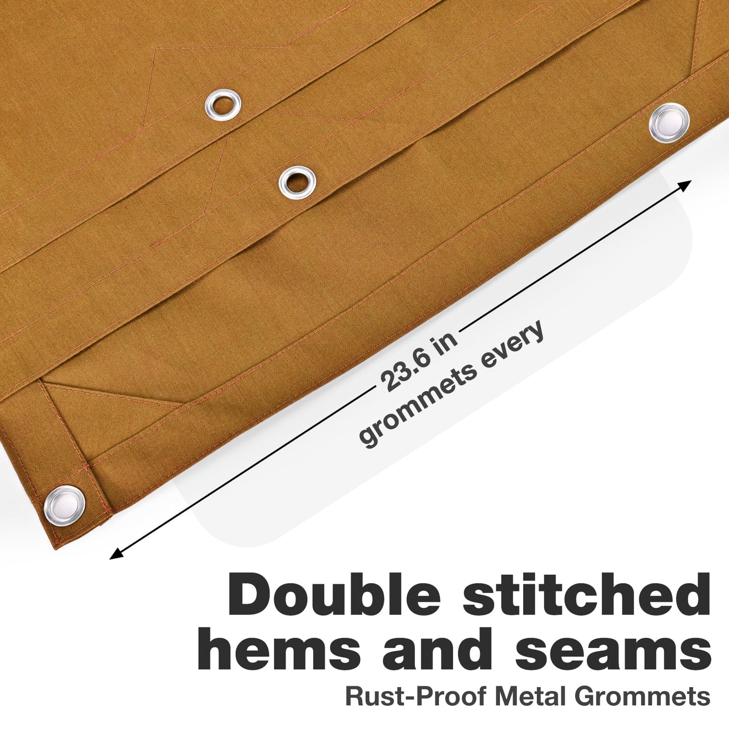 Winpull Heavy Duty Canvas Tarp 12x20 ft, 12oz (350 GSM) Polyester Canvas Water-Resistant Tarp with Rustproof Grommets, Tear-Resistant Outdoor Cover for Wood Piles, Camping, Trailer & Equipment