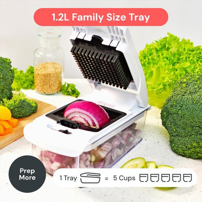 Fullstar The Original Pro Chopper - Vegetable Chopper and Spiralizer, Food Chopper with Container, Fruit Slicer, Kitchen Gadgets & Gifts, Home Essentials (4 in 1, Black)