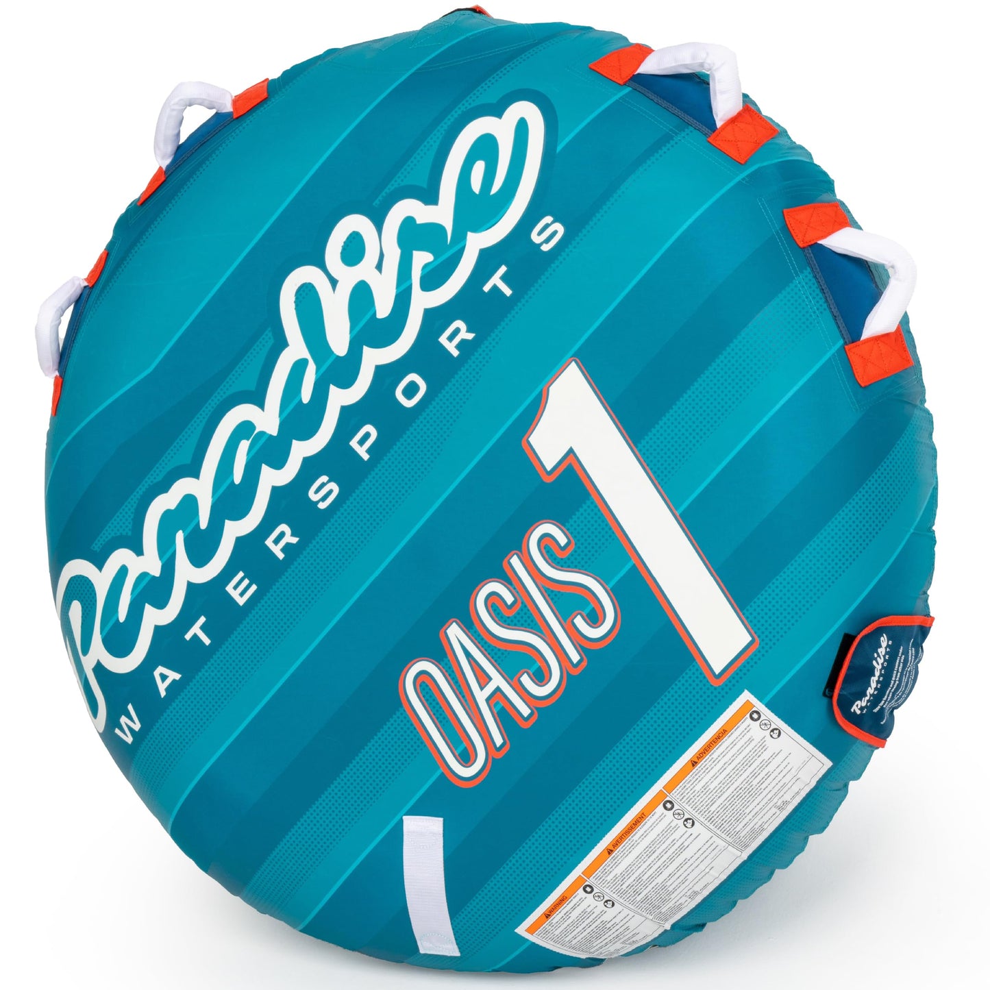 NorEast Outdoors Paradise Water Sports - Oasis Towable Tube for Boating - 1 Rider, Teal/Red