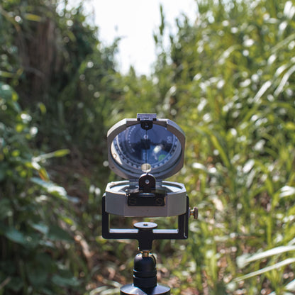 Brunton Ball & Socket Stability Mount for Pocket Transit Compass – Non-Magnetic Aluminum/Brass Tripod Adapter with 1/4-20 Thread for Precise Level Azimuth & Inclination Readings