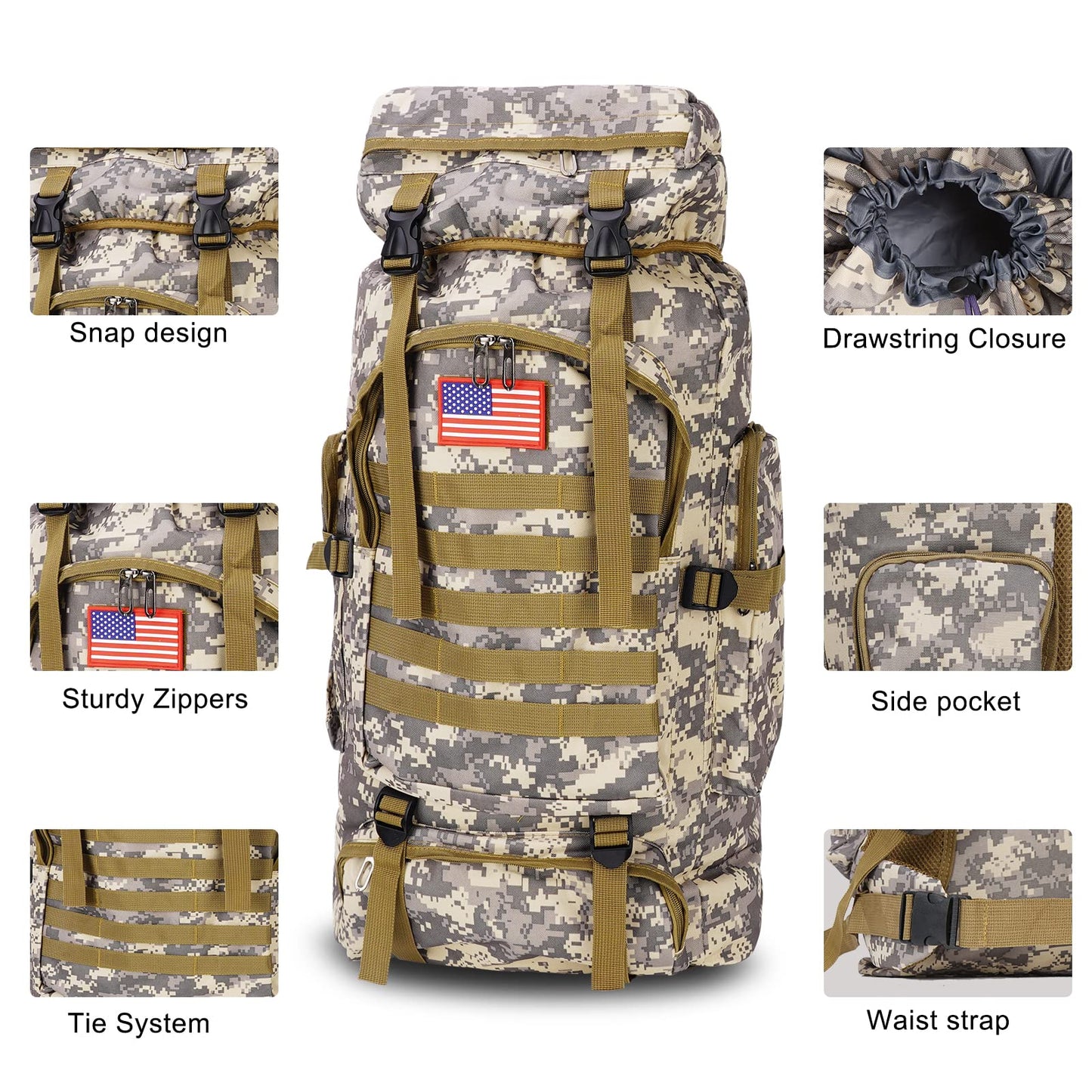 Skywod,Survival Gear Professional Kit and Large Camping Backpack,First Aid Kit for Adventure Outdoor Hiking Accessories