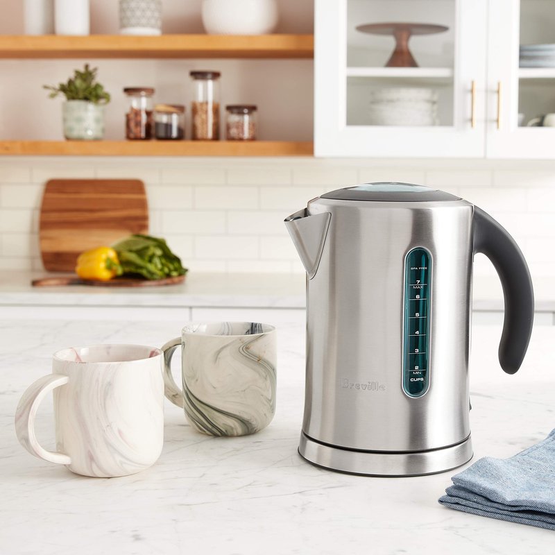 Breville BKE700BSS Soft Top Pure Hot Water Kettle, 7 Cup, Brushed Stainless Steel