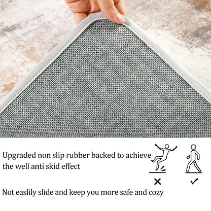 famibay Hallway Runner Rug 10 ft，Modern Washable Rug Runners for Hallways Non Slip Soft Wool Carpet Runner Low Pile Modern Abstract Long Runner Rug for Hallway Kitchen Bathroom(Beige/Camel)