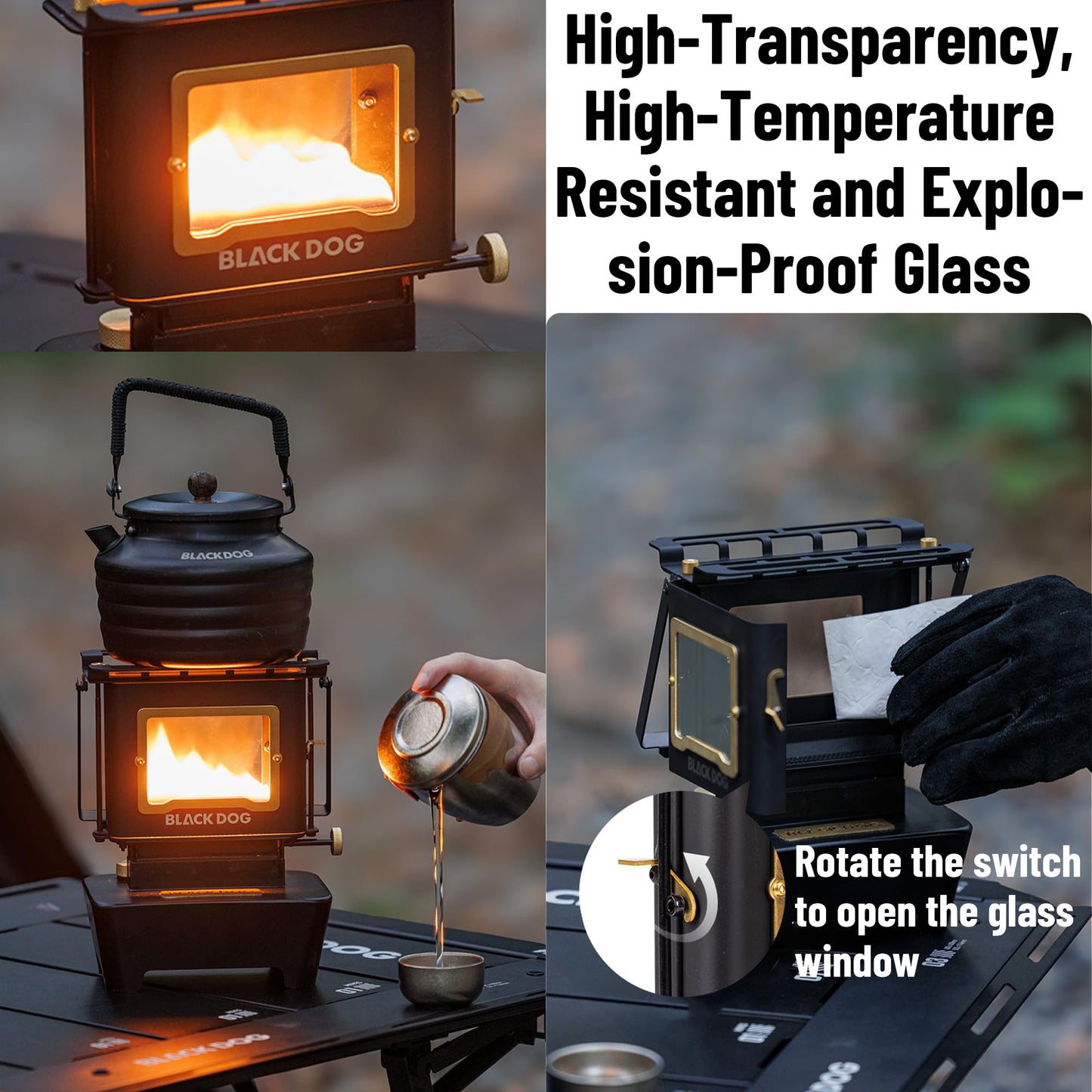 Blackdog Camping Oil Stove - Mini Tabletop Kerosene Heater and Cooker for Outdoor & Indoor Use, Portable Fuel Burner for Cooking Warming, Emergency Oil Lamp for Lighting