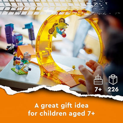 LEGO City Stuntz Smashing Chimpanzee Stunt Loop 60338 Building Toy Set for Boys Girls and Kids Ages 7+ (226 Pieces)