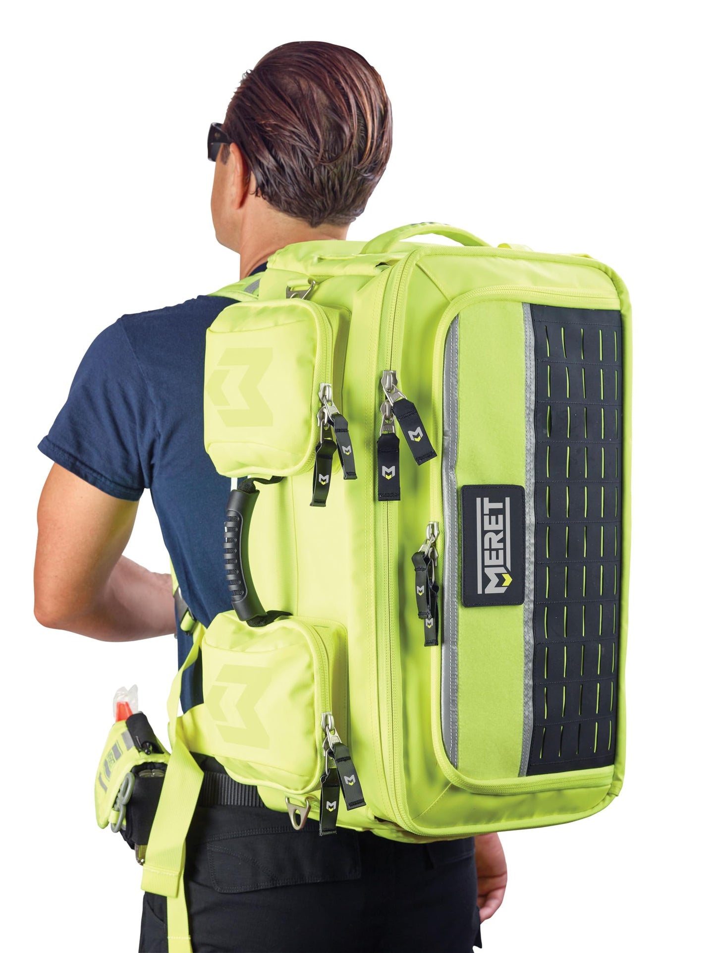 MERET OMNI PRO X Emergency Medical Backpack – Modular Trauma & First Aid Organizer with Easy to Clean Material – MOLLE Compatible – High Viz Yellow