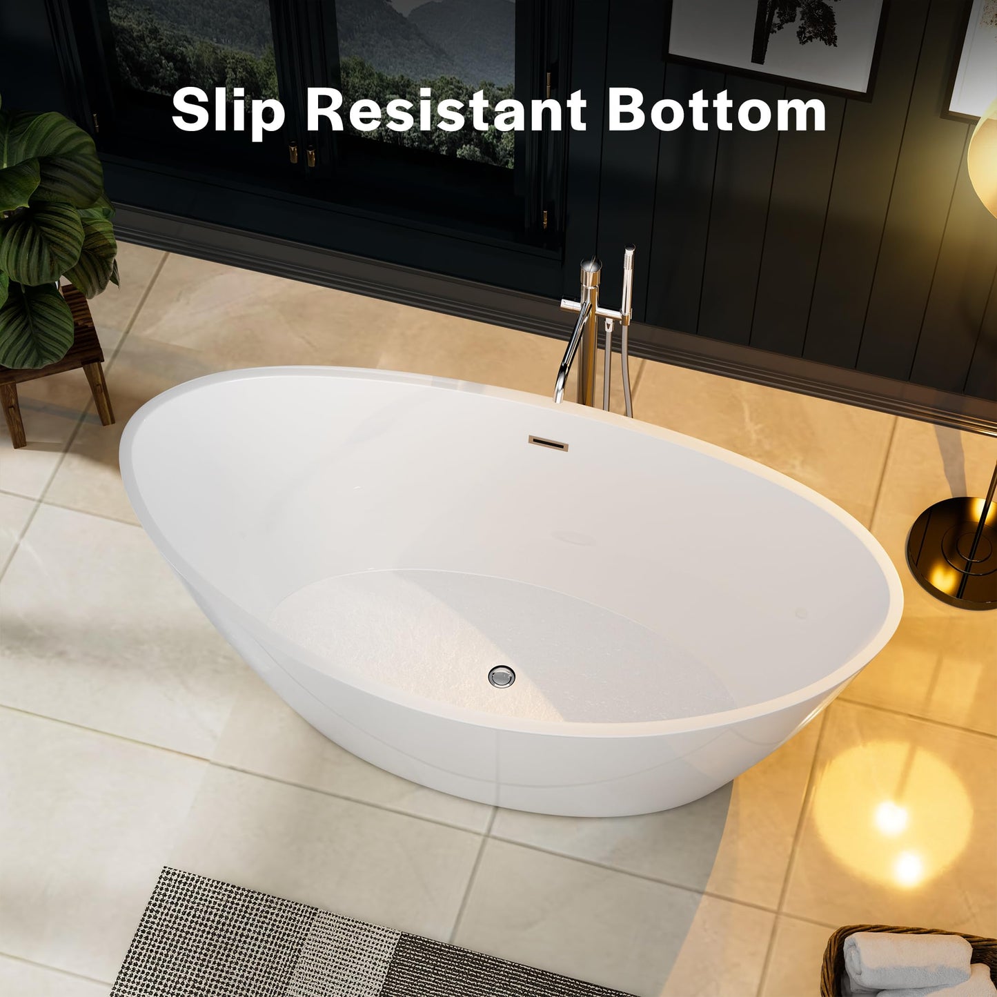 Empava EMPV-FT1518 67" Acrylic Freestanding Bathtub