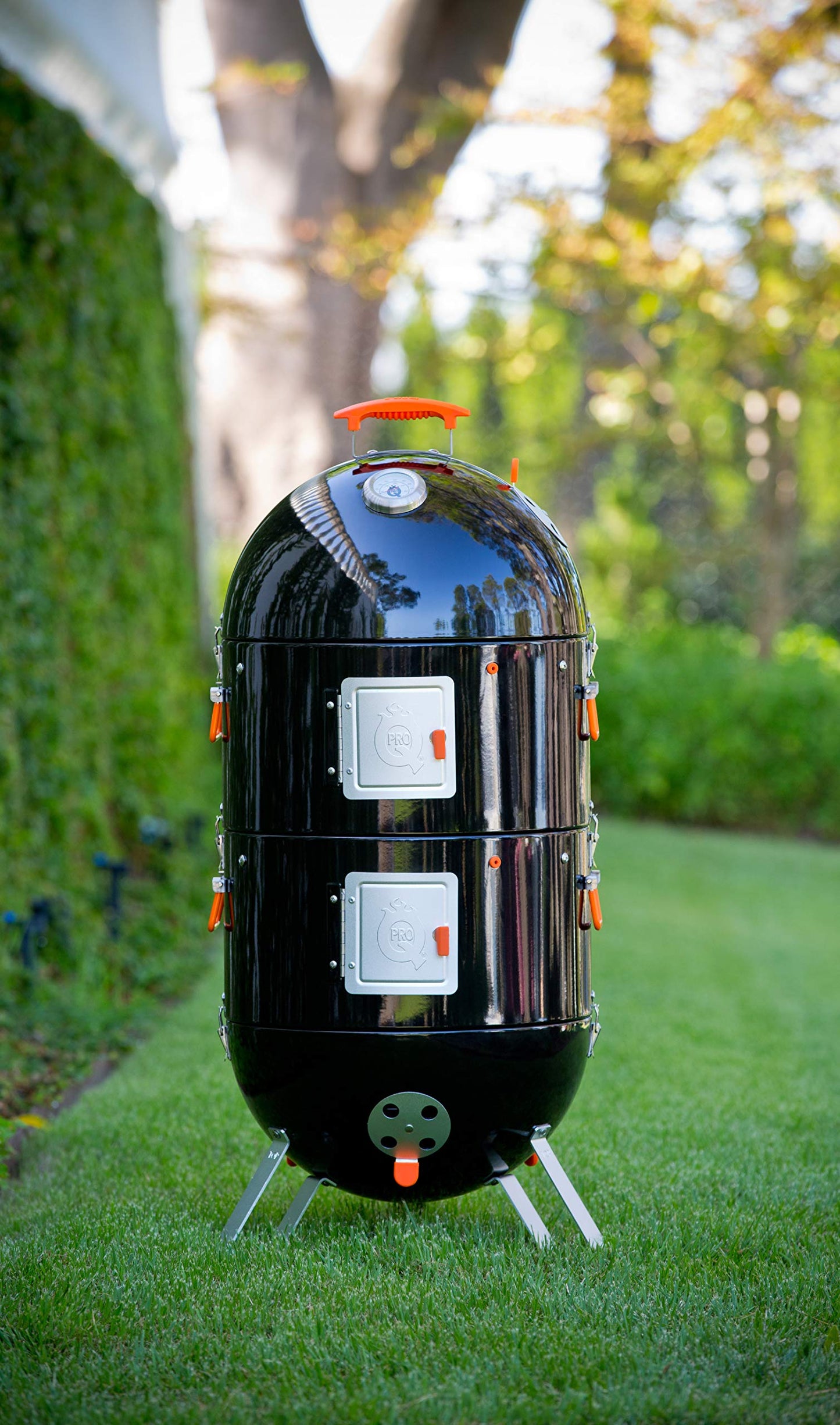 ProQ BBQ Smoker (Frontier V4) - 4in1 Charcoal Meat Smoker BBQ - Outdoor Smokers and Grills - BBQ with Smoker