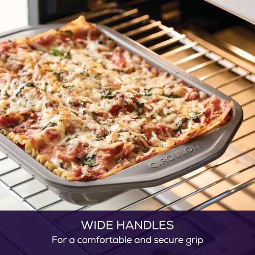 Circulon Total Bakeware Nonstick Pizza Pan Set - 4-Piece Toaster Oven Baking Essentials