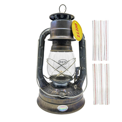 LIGHT OF MINE Unfinished Oil Lantern - Dietz #08, Metal, Multicolor, Model LOM-LAMP-8, Includes 7/8in Replacement Wick Strips