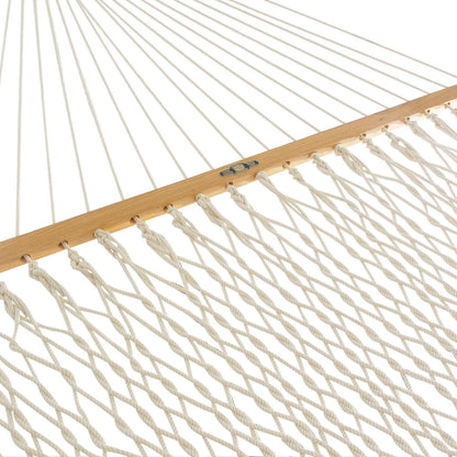Original Pawleys Island 14OC Original Deluxe Cotton Rope Hammock with Free Extension Chains & Tree Hooks, Handcrafted in The USA, Accommodates 2 People, 450 LB Weight Capacity, 13 ft. x 60 in.