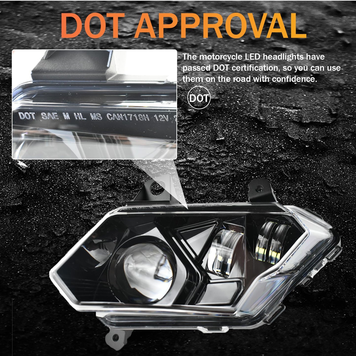 bamotoop DOT Approved LED Headlights for X3 with Hi/Lo Beam for Can-Am Maverick X3 Max XDS XRS R Turbo DPS 2017-2025,Replace 710004658 710004659