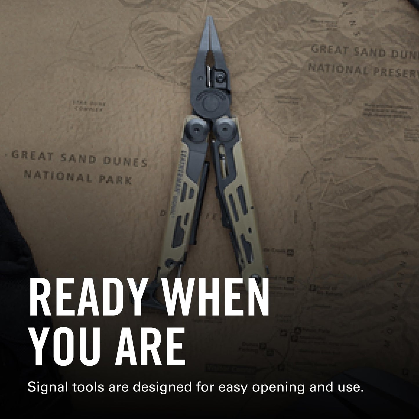 LEATHERMAN, Signal, 19-in-1 Multi-tool for Outdoors, Camping, Hiking, Fishing, Survival, Durable & Lightweight EDC, Made in the USA, Coyote Tan