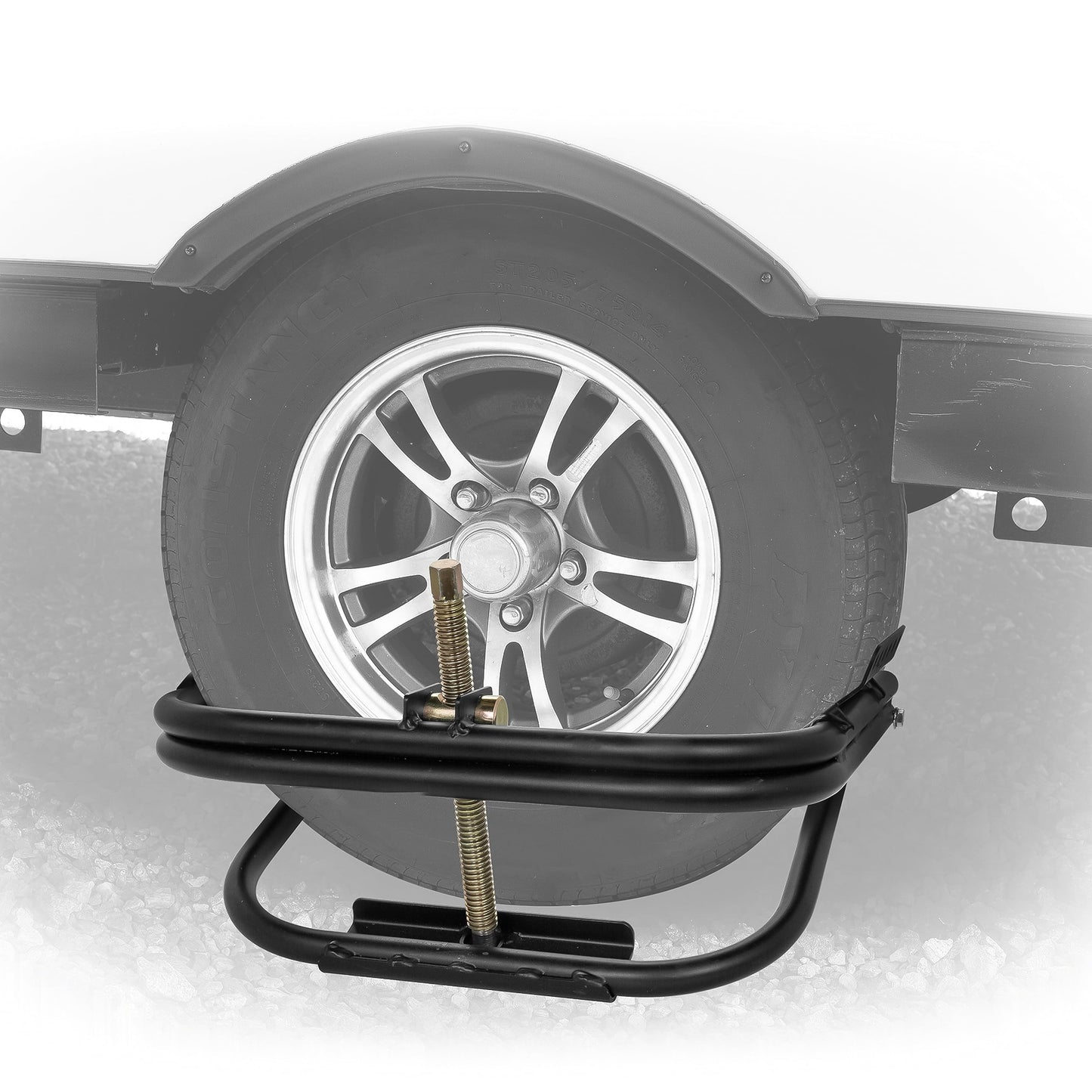 Camco Eaz-Lift Trailer Tire Leveler - for Light Single Axle Trailers & Load Rating of 2000lb - Features Heavy-Duty Powder-Coated Steel Design & Embossed Tire Pads for Added Traction (48845)