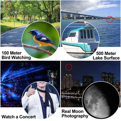 Teenkeen 12x42 ED HD Binoculars for Adults, IPX7 Nitrogen Filled Waterproof & Fogproof Large Eyepiece Low Light Vision Optical System with FMC Coated & BAK4 Prism for Bird Watching Travel Hunting
