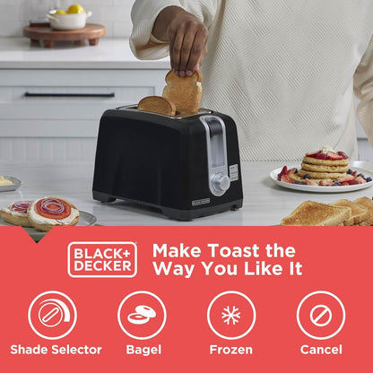 Skiennix 2-Slice Extra Wide Slot Toaster - Perfect for Bagels & Thick Bread, Stainless Steel Finish
