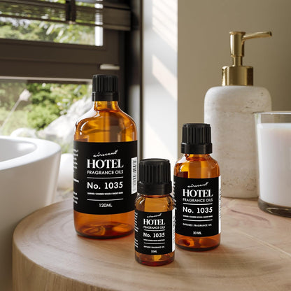 AirScent Hotel Diffuser Oil No. 1035 - Cade 26 Santal Blend Fragrance Oil for Ultrasonic Diffusers | 10 mL Glass Bottle with Dropper