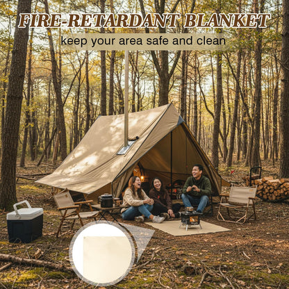 Soulchen Hot Tent with Stove Jack for 2-3 Person Camping, Waterproof Lightweight Bushcraft Tent for Hiking, Backpacking, Outdoor Fishing & Shelter with Poles Stakes & Fireproof Mat