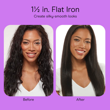 Conair Double Ceramic Flat Iron, 1 1/2-inch Wet-to-Dry Hair Straightener