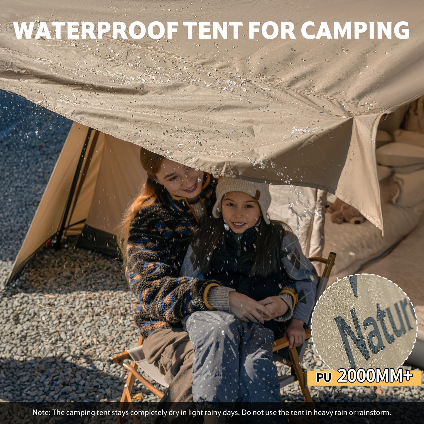 Naturehike Village Lite Camping Tent, 60S Easy Setup Instant Tents for Camping, Double Layer 4/8 Person Tent with with Full Rainfly
