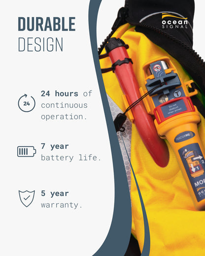 Ocean Signal rescueME MOB1 - Compact AIS Man Overboard Device with Automatic Activation, 7-Year Battery Life, 24 Hours of Operation, and Integrated DSC Transmitter