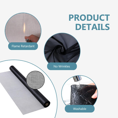 BAFLOTEX Window Screen Mesh for House Windows Screen Replacement Durable Fiberglass Mesh Screen Roll Adjustable 96"x100’ Door Repair Kit Easy to Install Suitable for Windows, Doors and Porches