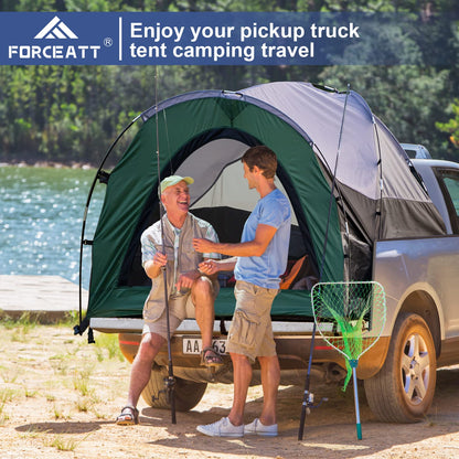 Forceatt Truck Bed Tent, Fits 5’-6.5’ , Waterproof PU2000mm Pickup 6.5 Foot Bed, Easy Setup 2 People Portable Truck Tents for Camping, Hiking, Fishing