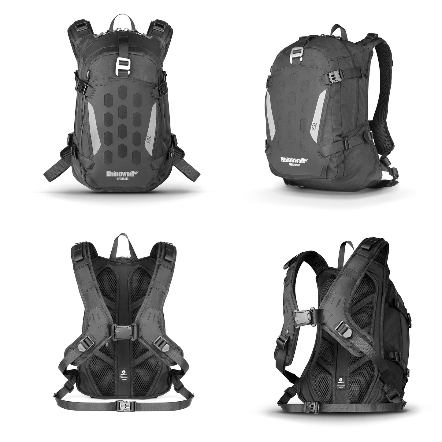 Rhinowalk Motorcycle Backpack for Men Women Helmet Bag Reflective Water Resistant for Motorcycle, Hiking