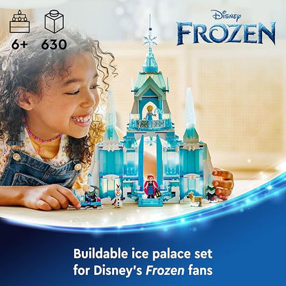 LEGO Disney Frozen Elsa’s Ice Palace Building Set for Kids Princess Castle with Anna and Elsa Mini-Doll Figures Disney Princess Toy Gift Idea for Girls Boys and Movie Fans Ages 6 and Up 43244