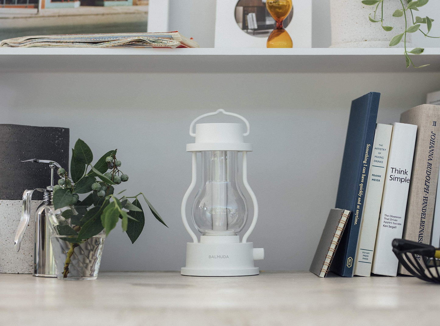 BALMUDA The Lantern | Rechargeable LED Lantern | 3 Light Modes: Candle, Amber, & Warm White | Battery Operated | Lightweight | Water-Resistant | US Version | White