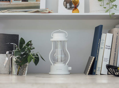 BALMUDA The Lantern | Rechargeable LED Lantern | 3 Light Modes: Candle, Amber, & Warm White | Battery Operated | Lightweight | Water-Resistant | US Version | White