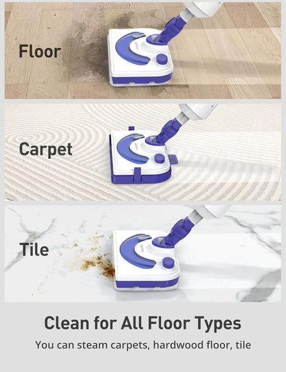 Skiennix 1300W Steam Mop Cleaner - Fast Heating 25s | Lightweight Floor Steamer for Hardwood & Tiles, 2 Washable Pads