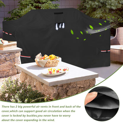 Osileyo 110 Inch Island Grill Cover - 600D Heavy Duty Waterproof All Weather Protection Outdoor Cover,Black