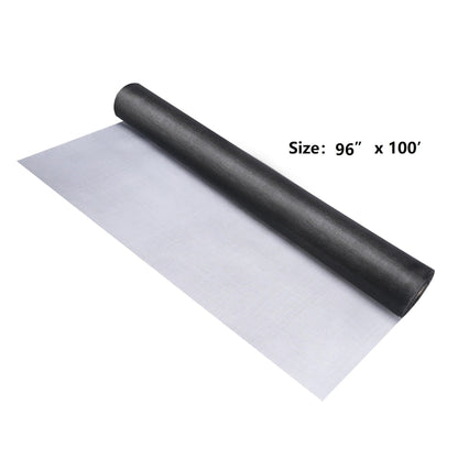 Fiberglass Window Screen Roll 96” x 100’ Easy to Use Black Replacement Window Screens for House Windows or Door