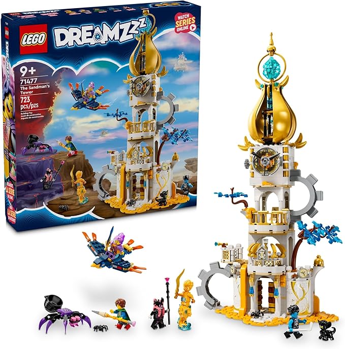 LEGO DREAMZzz The Sandman’s Tower Kids’ Castle Toy Playset with Toy Spider and Bird Fantasy Gift for Girls and Boys Aged 9 and Up 71477