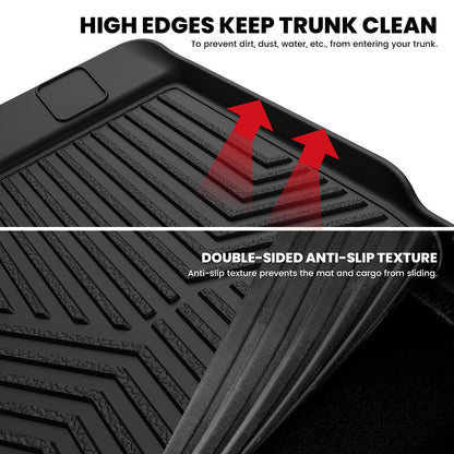 LASFIT Cargo Mat for Toyota 4Runner 2010-2024 (Only Fit 5-Seats) Back Seat Protector for 5th gen 4Runner Seater Accessories (Fit W/O Sliding Cargo Tray, Rear Backrest Mats+Rear Trunk Mat)