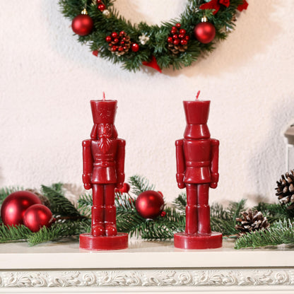 Nutcracker Candle,Nutcracker Soldier Pillar Candles,Gifts for Boys Girls,Women,Nucracker Decor Unscented Candle,Soy Wax,Christmas Holiday Home Decor,2 Pcs