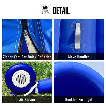 20X10x10Ft Inflatable Sports Tunnel Entrance with Blower Inflatable Tunnel Tent for Business Advertising Event Exhibition（Blue）
