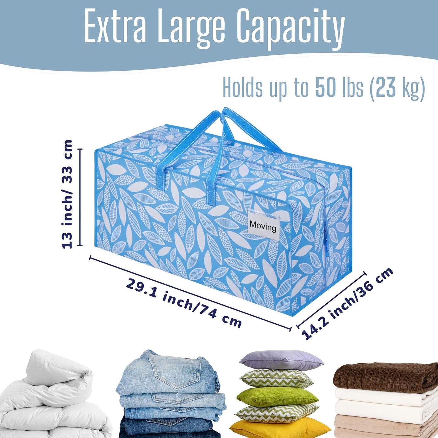 VENO Heavy Duty Moving Bags - 8 Pack with Backpack Straps & Zippers | Extra Large Packing Solution for College Dorms