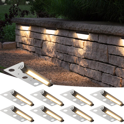 SUNVIE 8-Pack 7 Inch LED Retaining Wall Lights 5W Waterproof 3000K Warm White Model CLWF0508C
