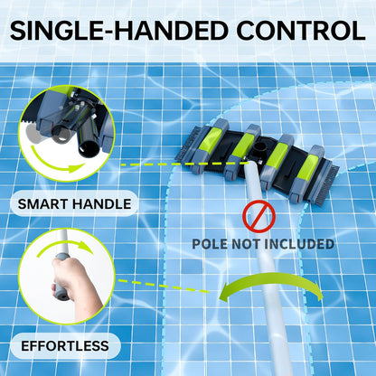 Sepetrel Heavy Duty Pool Vacuum Head - Professional Weighted Design with Wheels & Aluminum Handle